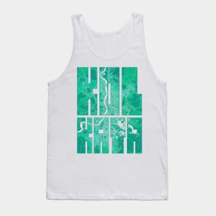 Kolkata, India City Map Typography - Watercolor Tank Top